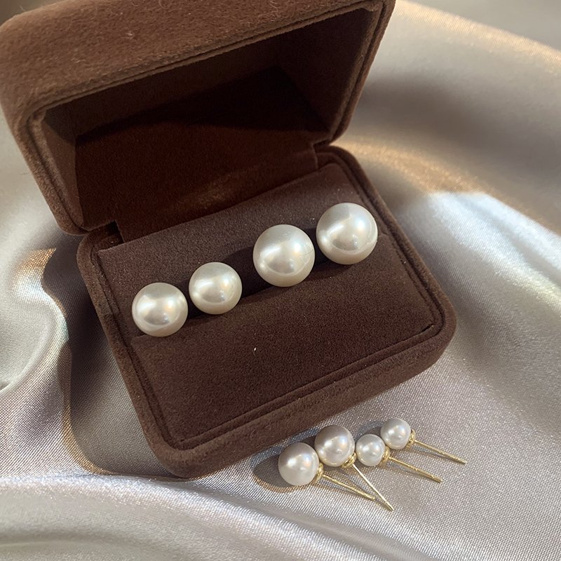 Pearl earrings for women with a luxurious and high-end feel, 925 sterling silver stud post temperament earrings, 2024 new popular earrings