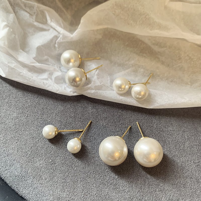 Pearl earrings for women with a luxurious and high-end feel, 925 sterling silver stud post temperament earrings, 2024 new popular earrings