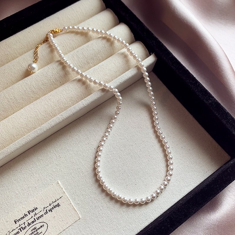 Pearl necklace for women 2024 new hot item, high-end feel, necklace, light luxury, niche collarbone chain, bead neck accessory