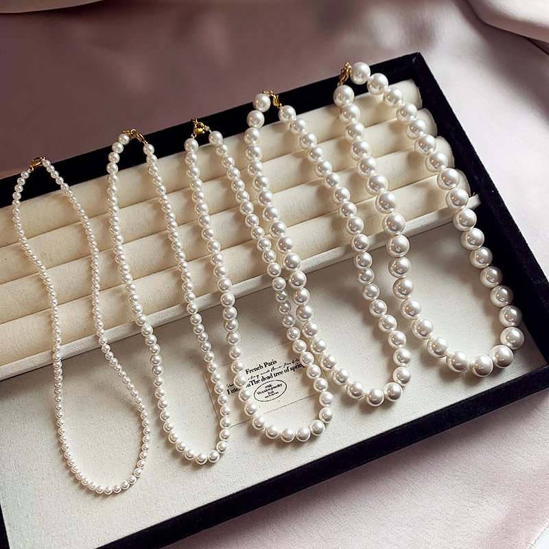 Pearl necklace for women 2024 new hot item, high-end feel, necklace, light luxury, niche collarbone chain, bead neck accessory