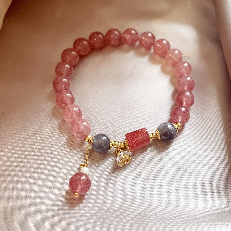 Pink crystal bracelet for women, 2024 new item, best friend bead bracelet, light luxury, niche, exquisite bracelet bracelet, jewelry