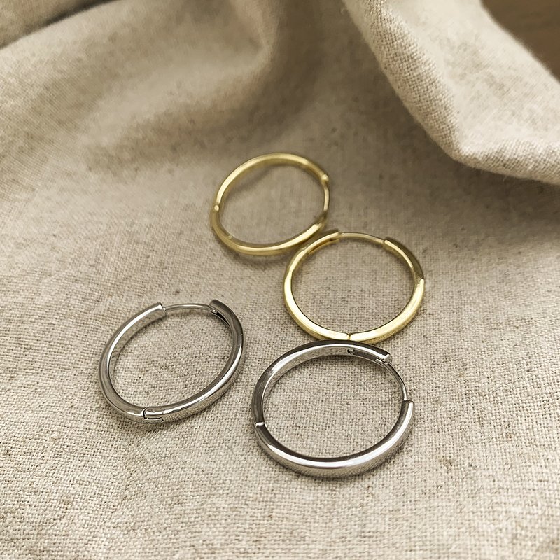 Plain ring earrings for women, light luxury, niche, unique earrings, 2024 new popular style, high-end temperament, circle earrings, earrings