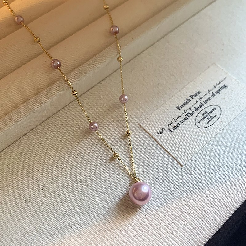 Starry Sky Pearl Necklace for Women 2024 New Popular Style, Light Luxury, niche, Clavicle Chain, High Grade, Neck Chain, Neck Accessories