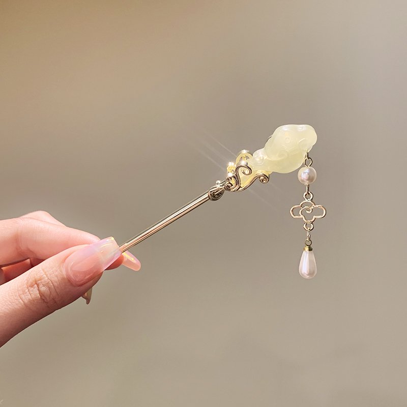 Xiangyun Ruyi Hairpin, Women's High Grade Sensation, Tassel Hairpin, Ancient Style Hairpin, New Chinese Step Shake Hair Ornament