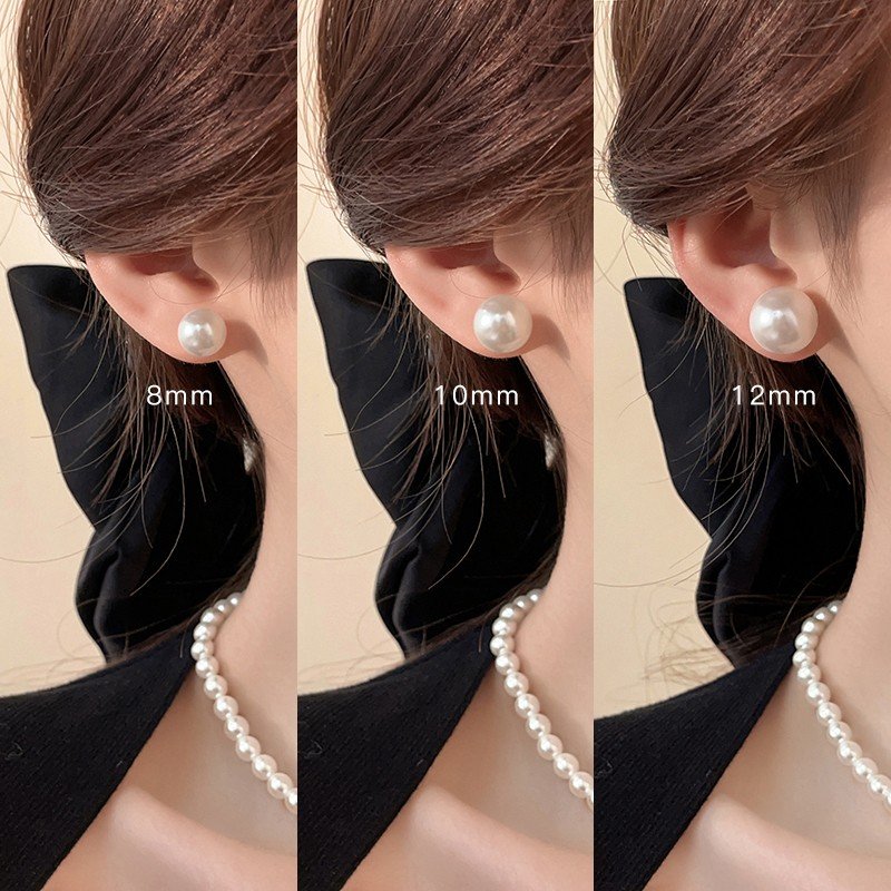 Yu Shuxin's same pearl earrings for women's summer 2024 new popular unique earrings, niche design earrings