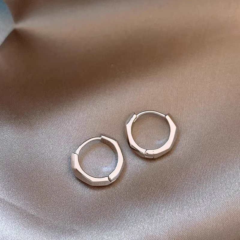 Zhang Ruonan's same circle earrings for women in 2024, popular new style, high-end temperament earrings, unique niche earrings