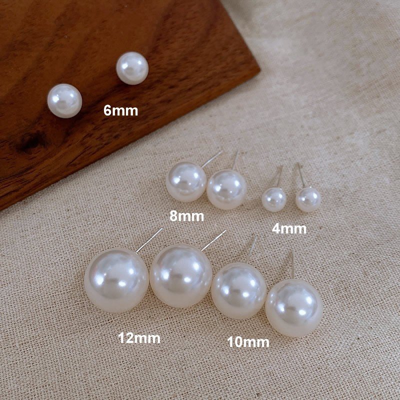 Zhang Ruonan's same pearl earrings for women in 2024, popular new style, niche and unique earrings, 925 sterling silver stud post earrings