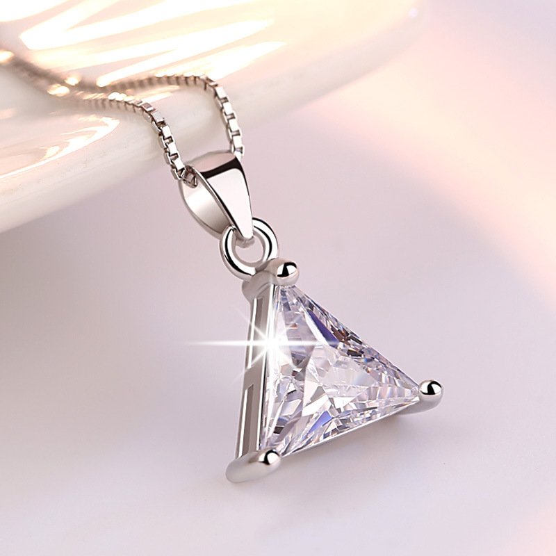 S925 Silver New Pendant Non fading Anti Allergy Clavicle Necklace Personalized Fashion Women's Headpiece Cat Eye Stone Pendant