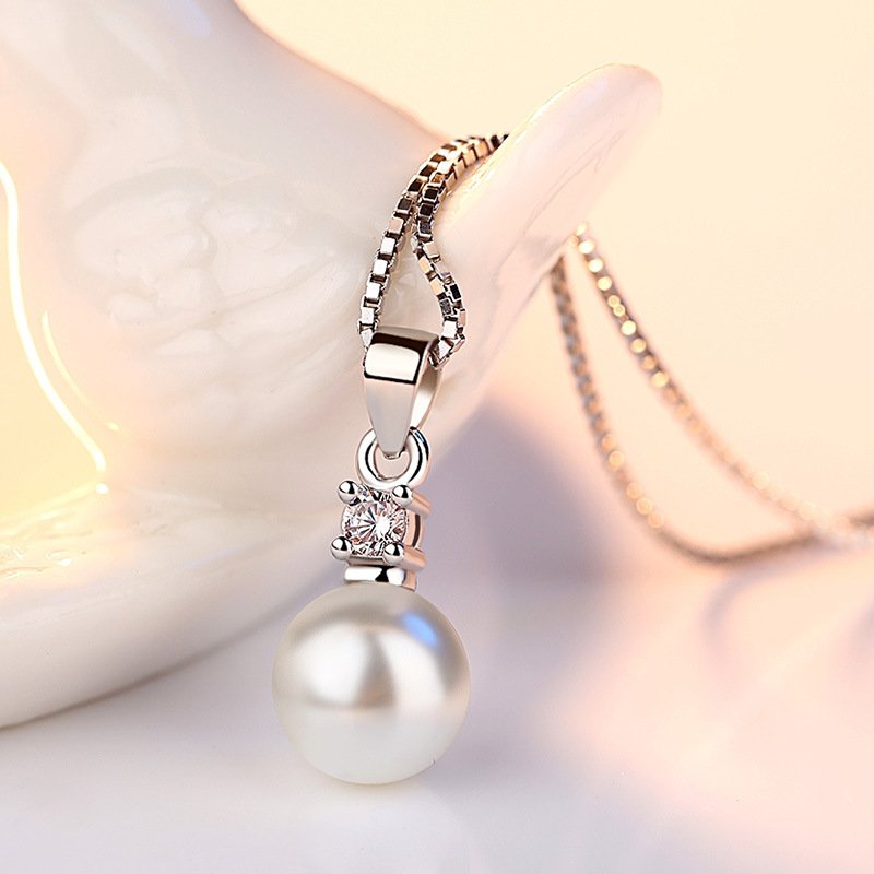 S925 Silver New Pendant Non fading Anti Allergy Clavicle Necklace Personalized Fashion Women's Headpiece Cat Eye Stone Pendant