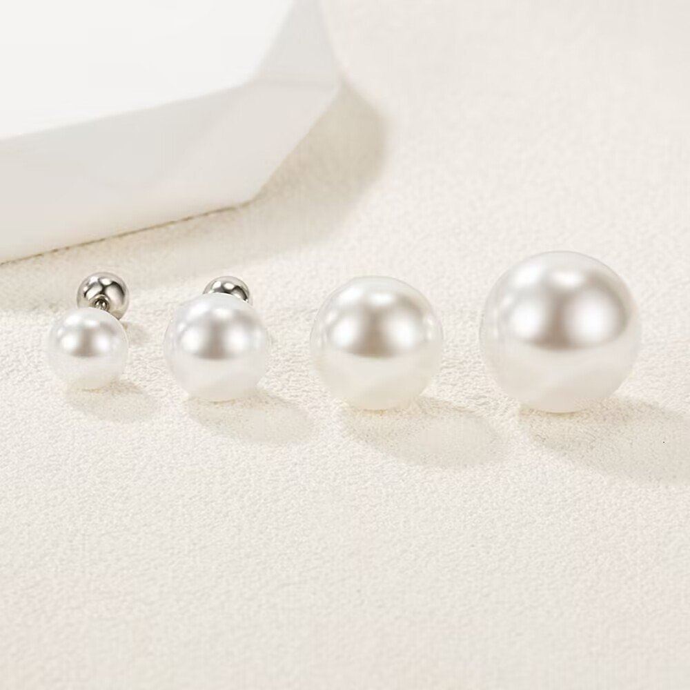 S925 Silver Pearl Earrings for Women, Simple and Versatile, Smooth Surface Earrings, Non Allergic and Non Fading, Tassel Earrings, Jewelry