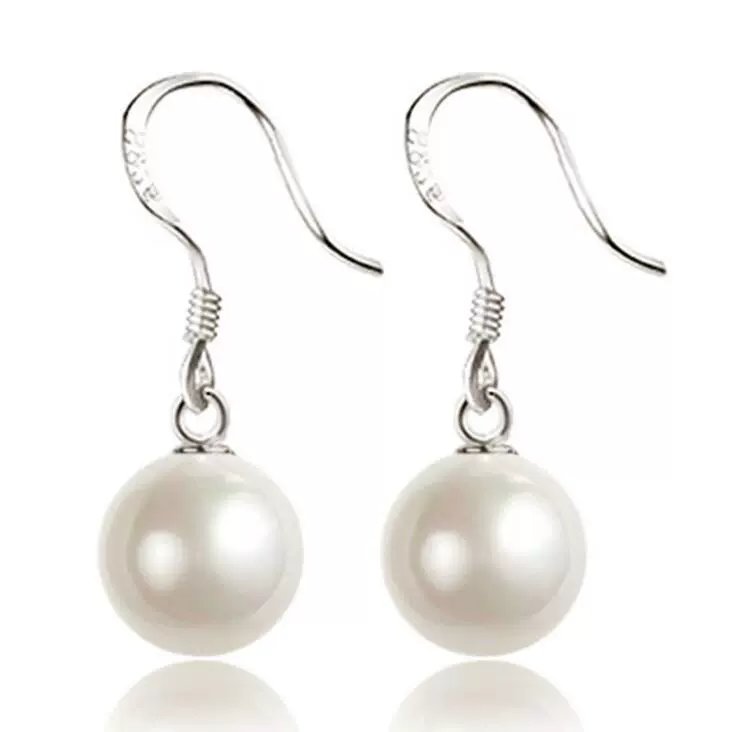 S925 pure silver temperament pearl ear line women's anti allergic ear hook personality internet famous earrings do not fade pearl earrings