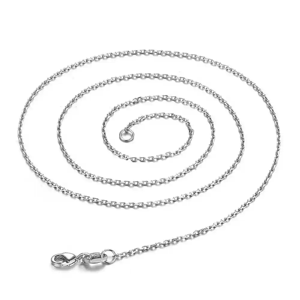 S925 silver necklace for women, simple without pendant, bare chain, geometric collarbone chain, melon seed chain accessory, matching chain, single chain accessory