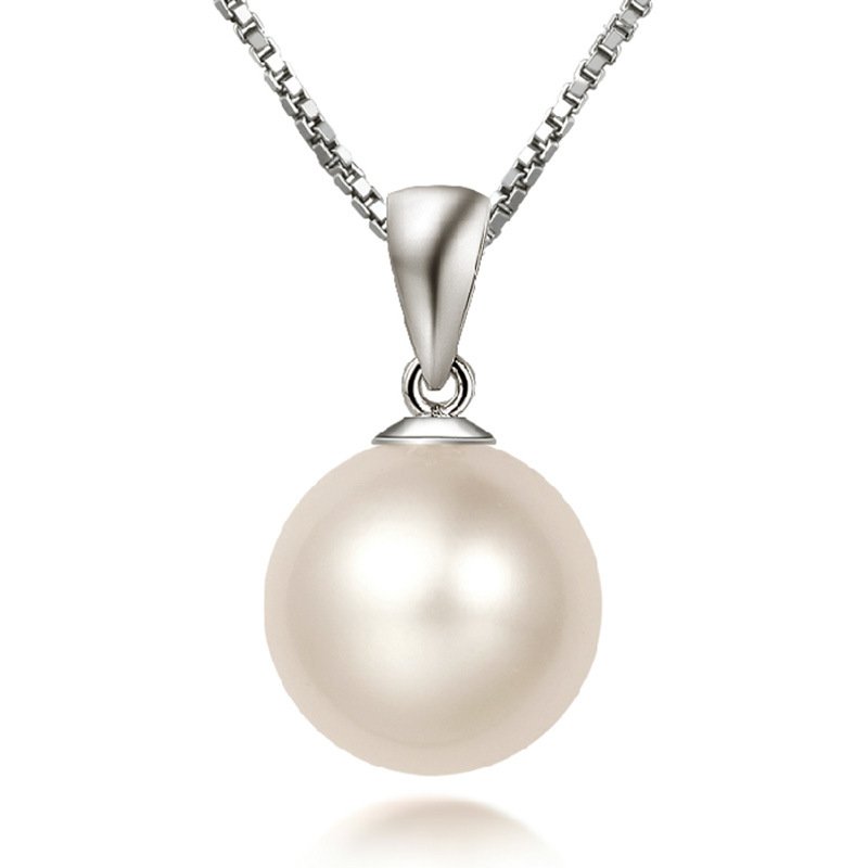 S925 silver pearl pendant for women, fashionable and versatile, sweet pearl necklace, anti allergic and non fading, short collarbone necklace