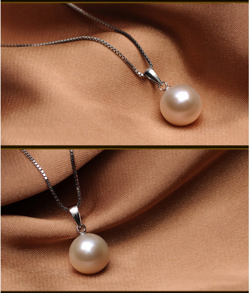 S925 silver pearl pendant for women, fashionable and versatile, sweet pearl necklace, anti allergic and non fading, short collarbone necklace