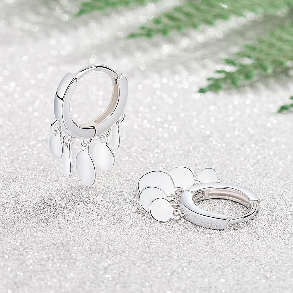 S925 sterling silver new trendy earrings temperament women anti allergic earrings flower earrings simple personality non fading ear buckle