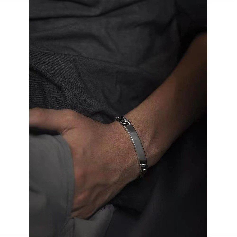 Couple's Whip Bracelet s925 Silver Personalized Japanese Korean Creative Fashion Engraved Men's and Women's Birthday Gifts