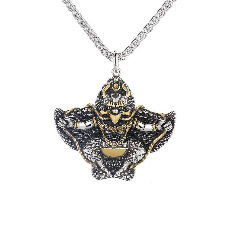 Retro cultural toy Dapeng Dapeng Golden Winged Bird necklace for men and women, ethnic trend, vintage craftsmanship, personalized pendant pendant