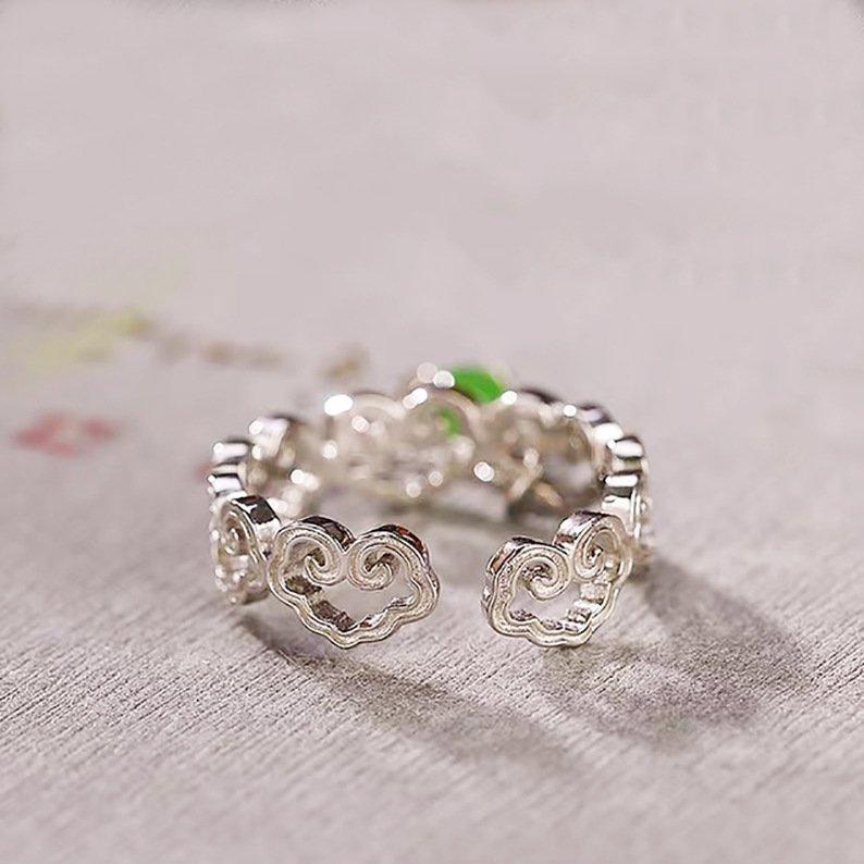 S925 Silver Water Drop Chain Xiangyun Ring for Women 2023 New Style High end, Small and Luxurious, Ideal