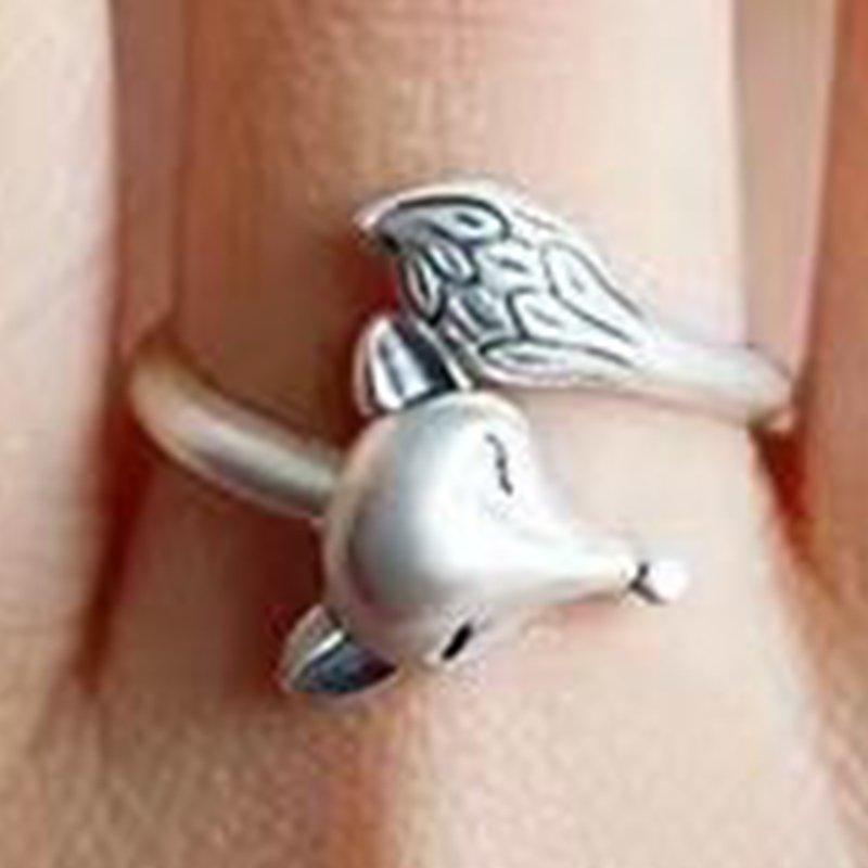 S925 silver new little fox ring, middle finger, index finger, single cute ring, niche opening adjustable design