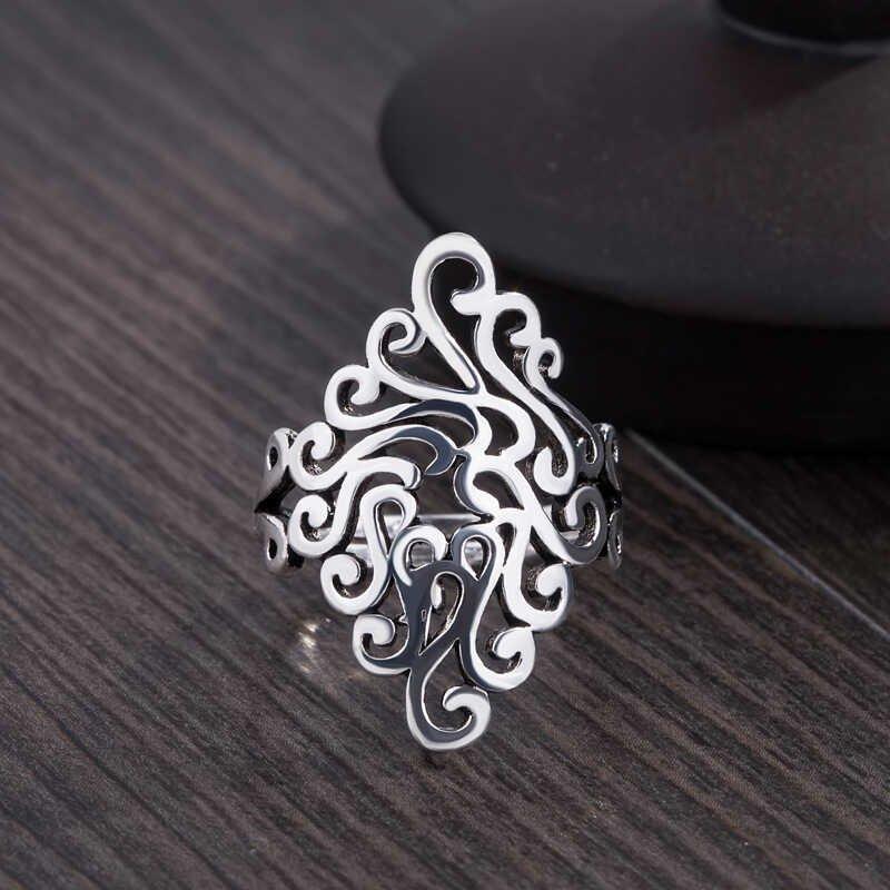 S925 silver ring retro Chinese style diamond hollow ring peacock auspicious cloud personality simple Thai silver open mouth ring for women