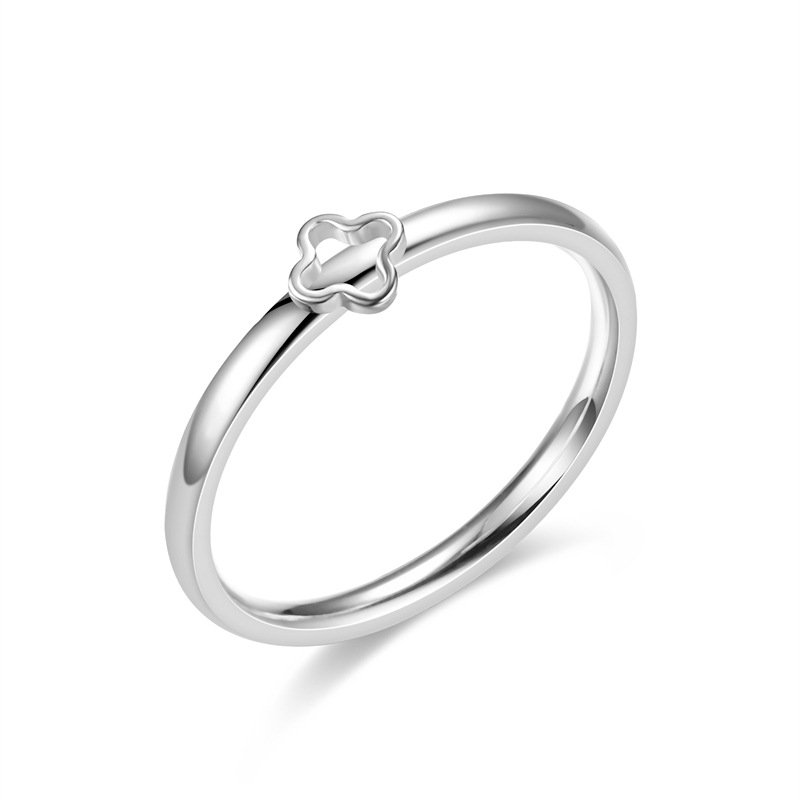 Advanced design feeling, titanium steel ring, women's color not fading, light luxury niche ring, Korean version popular accessory