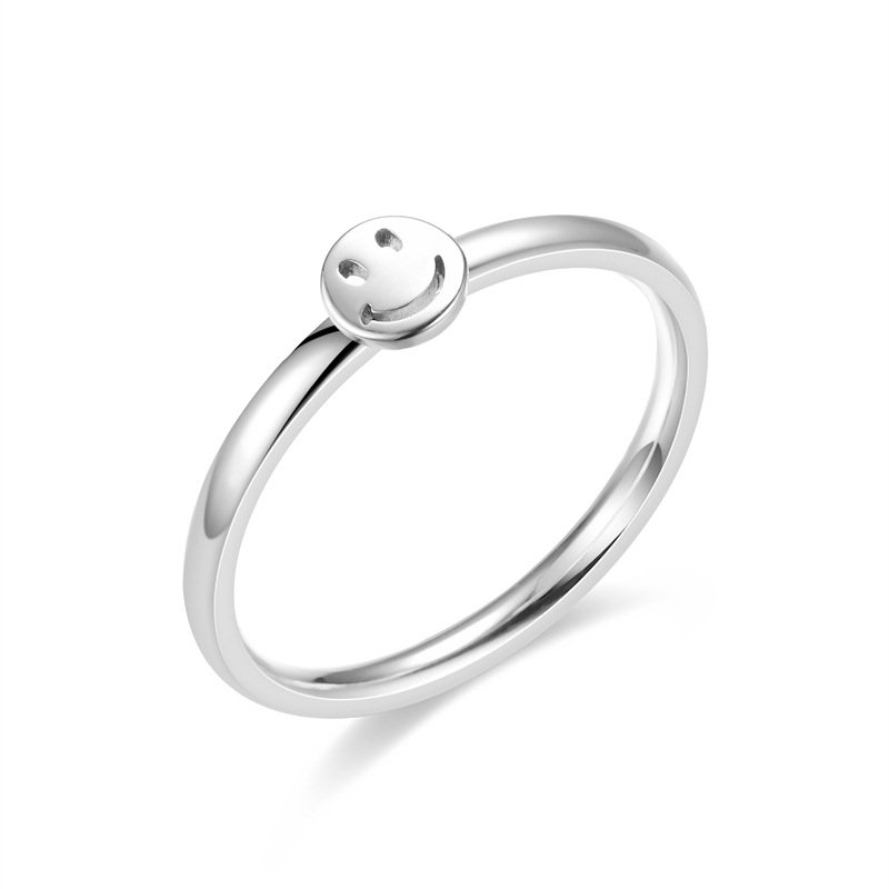 Advanced design feeling, titanium steel ring, women's color not fading, light luxury niche ring, Korean version popular accessory