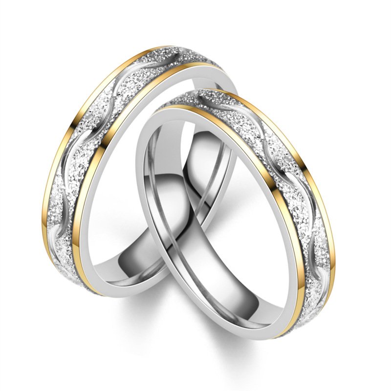 Advanced design titanium steel couple ring, women's non fading, simple and versatile ring, Japanese and Korean jewelry