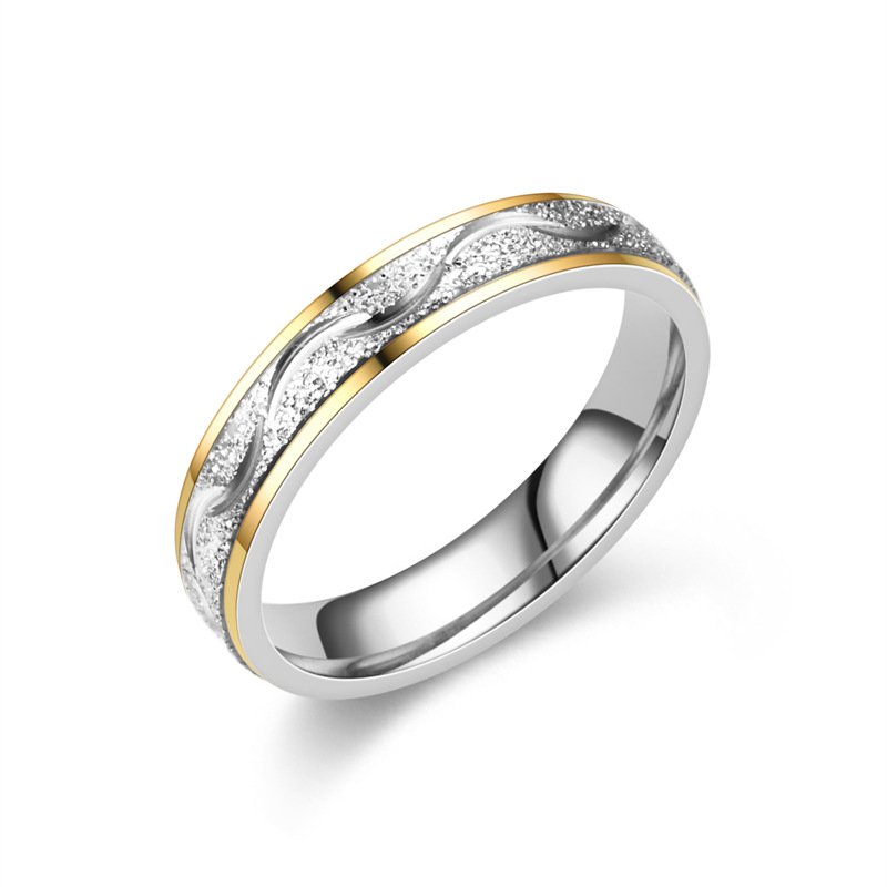 Advanced design titanium steel couple ring, women's non fading, simple and versatile ring, Japanese and Korean jewelry