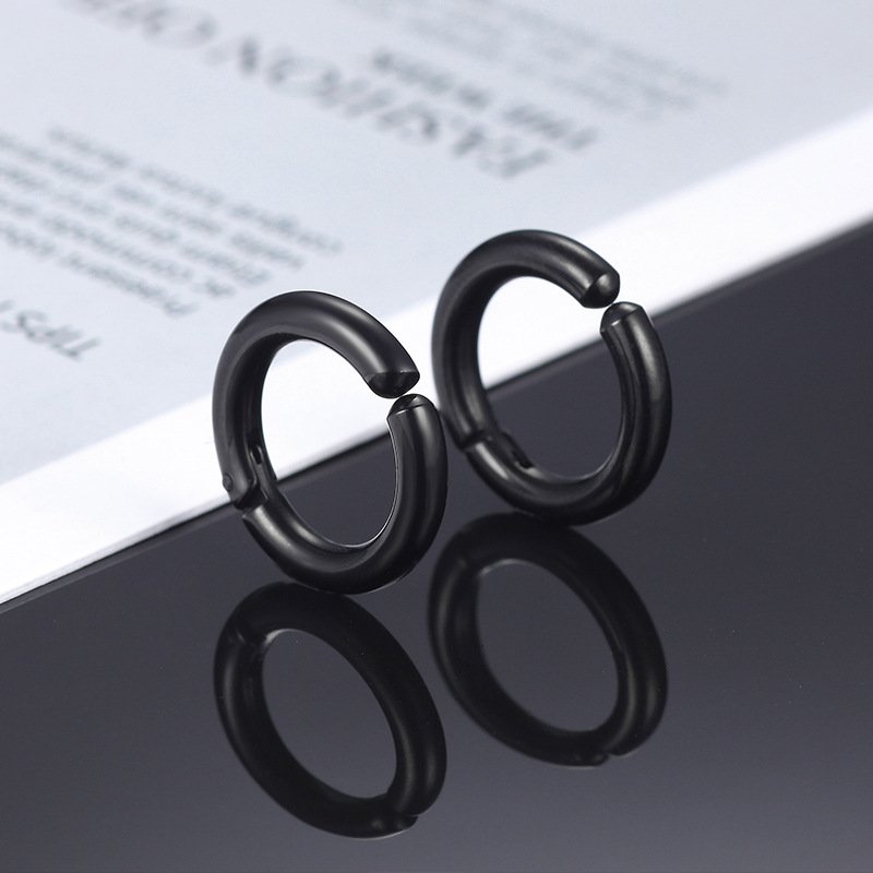 Ear clip without ear hole earrings, male and female coil earrings, fake ears can be added with earrings, circular ear buckles