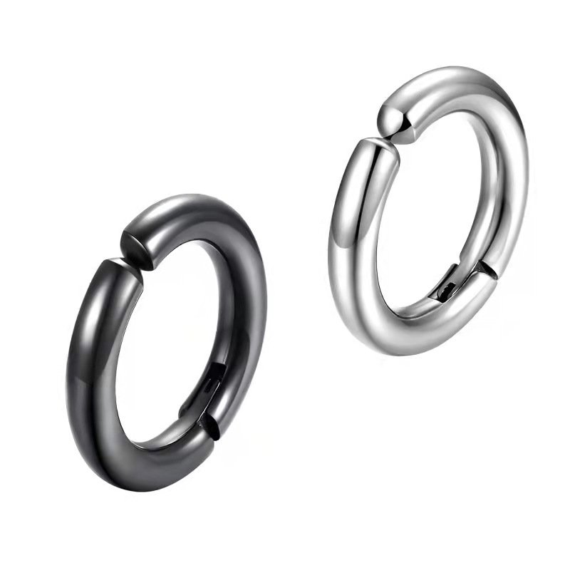 Ear clip without ear hole earrings, male and female coil earrings, fake ears can be added with earrings, circular ear buckles