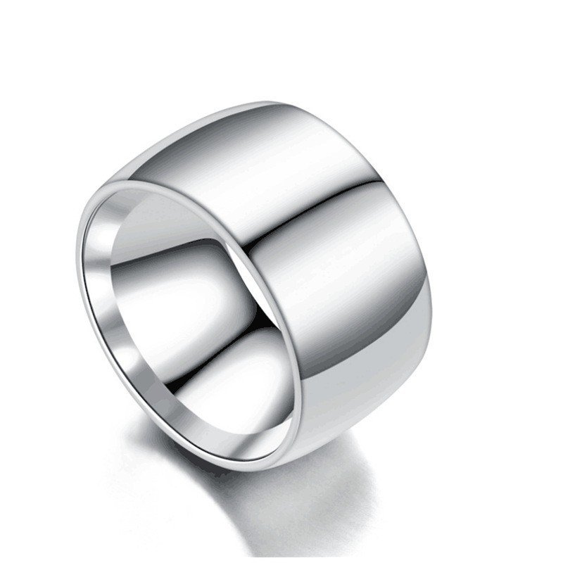 European and American fashion titanium steel men's ring wide version stainless steel plain face ring hot selling accessory