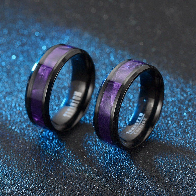 European and American new titanium steel ring men's classic black stainless steel couple ring source first accessories