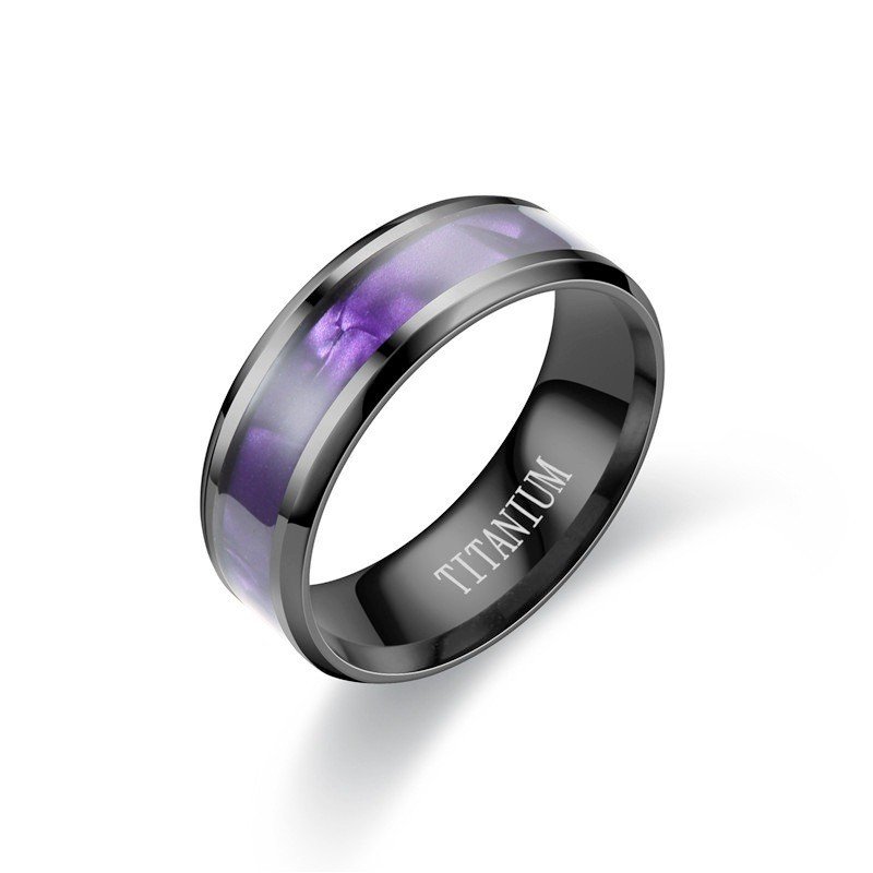 European and American new titanium steel ring men's classic black stainless steel couple ring source first accessories