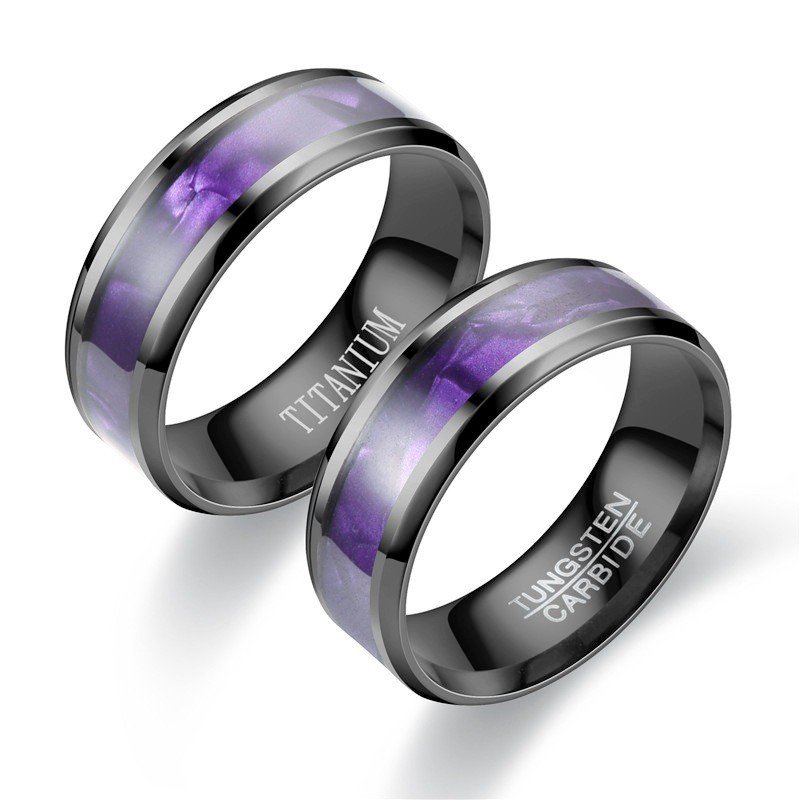 European and American new titanium steel ring men's classic black stainless steel couple ring source first accessories