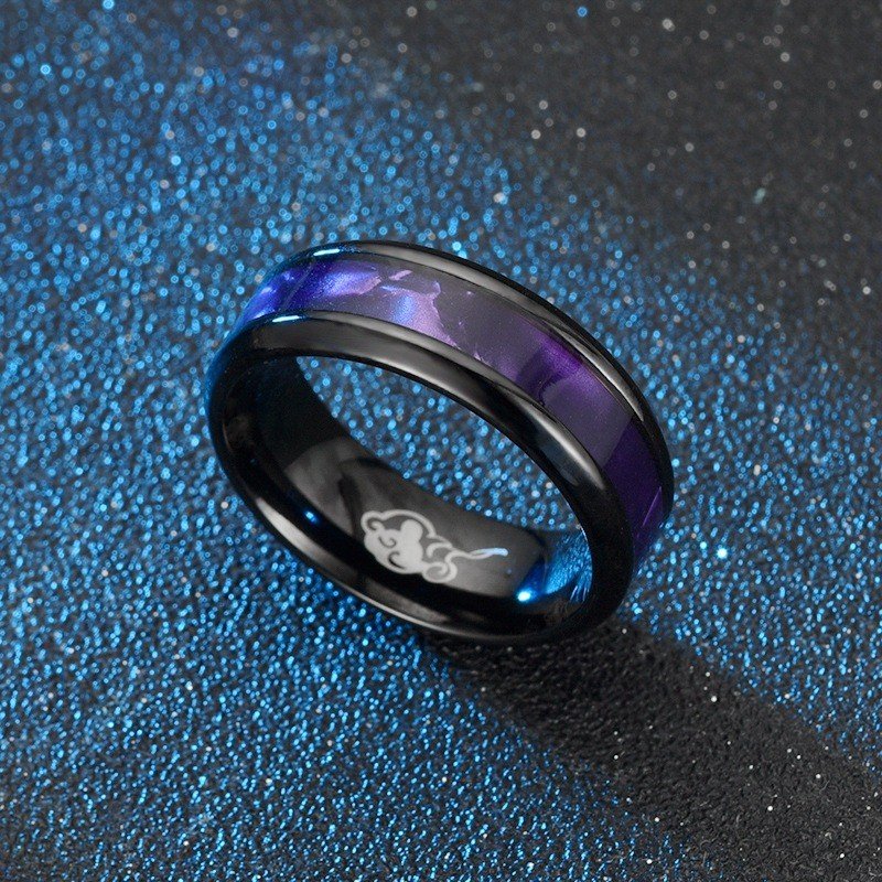 European and American new titanium steel ring men's classic black stainless steel couple ring source first accessories