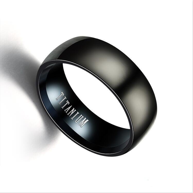 Explosive accessory titanium steel men's ring European and American fashion frosted black stainless steel ring ring