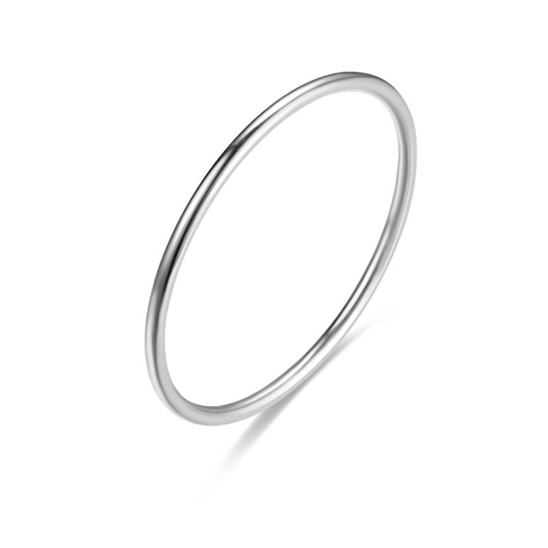 Hot selling 1MM plain ring Korean version, niche, light luxury couple ring, dropshipping, distribution, hot selling accessories