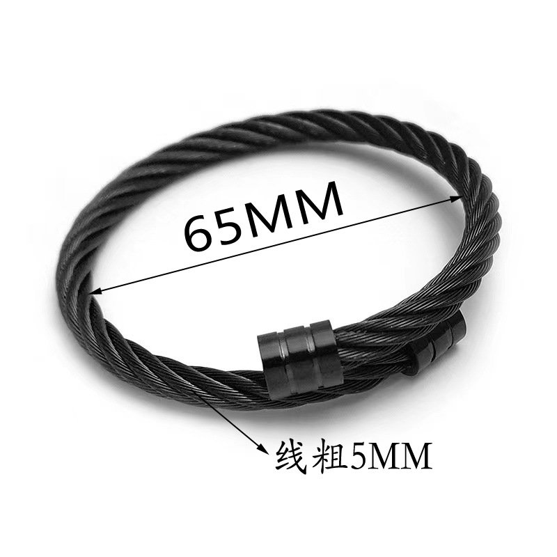 Hot selling Titanium Steel Weiya Wire Bracelet, Men's Hip Hop Punk Open Elastic Jewelry, Fashion Bracelet