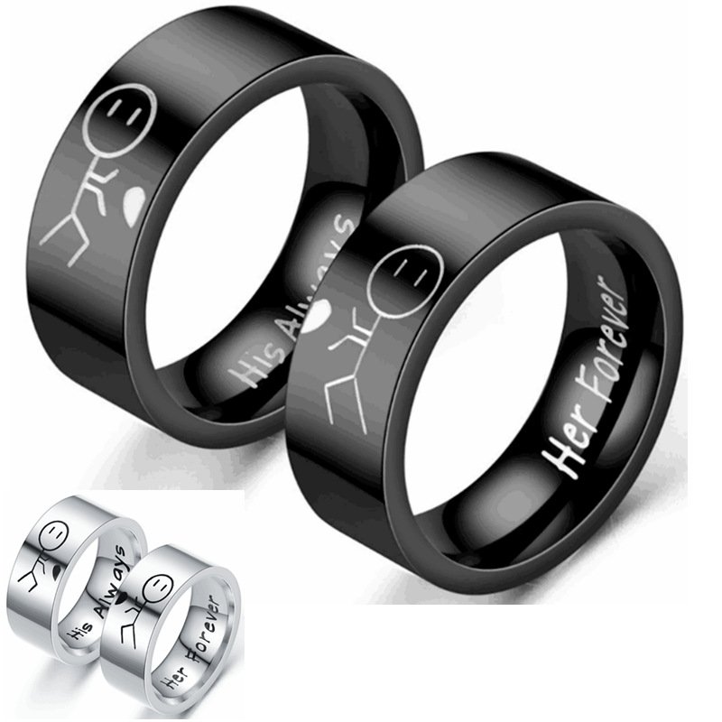 Hot selling titanium steel rings, European and American hip-hop style couple's rings, stainless steel men's rings, headwear accessories