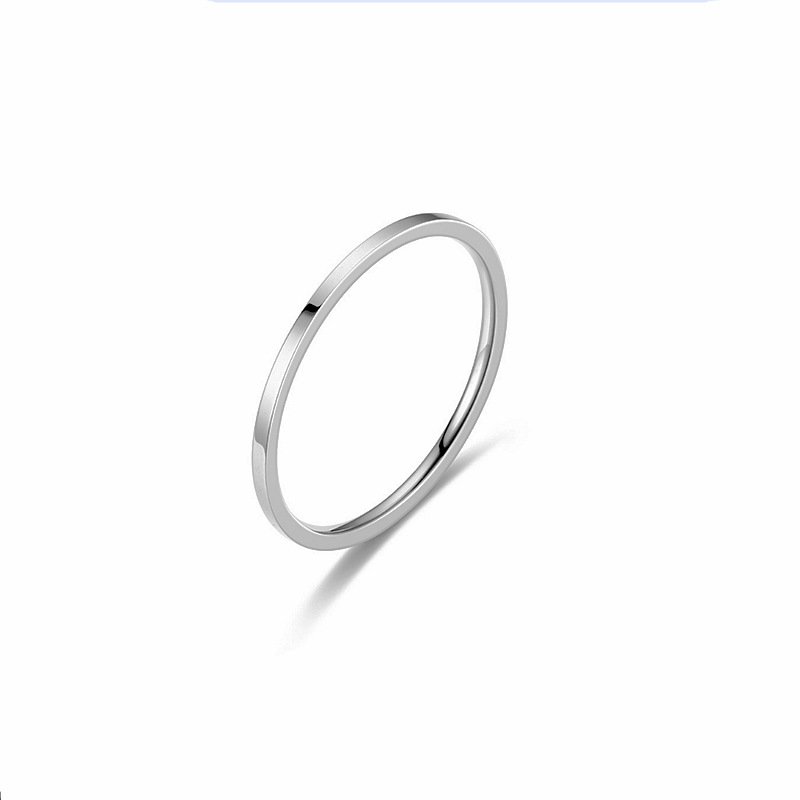 Internet celebrity with versatile temperament, 1MM thin titanium steel ring, women's Korean version popular vegetarian ring, tail ring, fashionable accessory