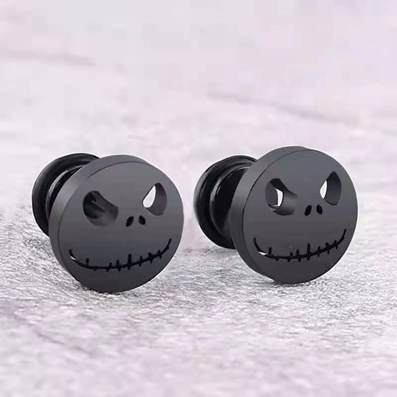 Korean fashion bestseller Pumpkin Ghost Head Earrings, trendy and personalized stainless steel earrings and ear accessories, popular for men and women