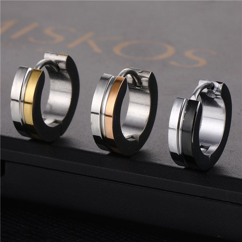 Korean version stainless steel fashionable ear buckle titanium steel ear bone buckle punk unisex earrings ear accessories