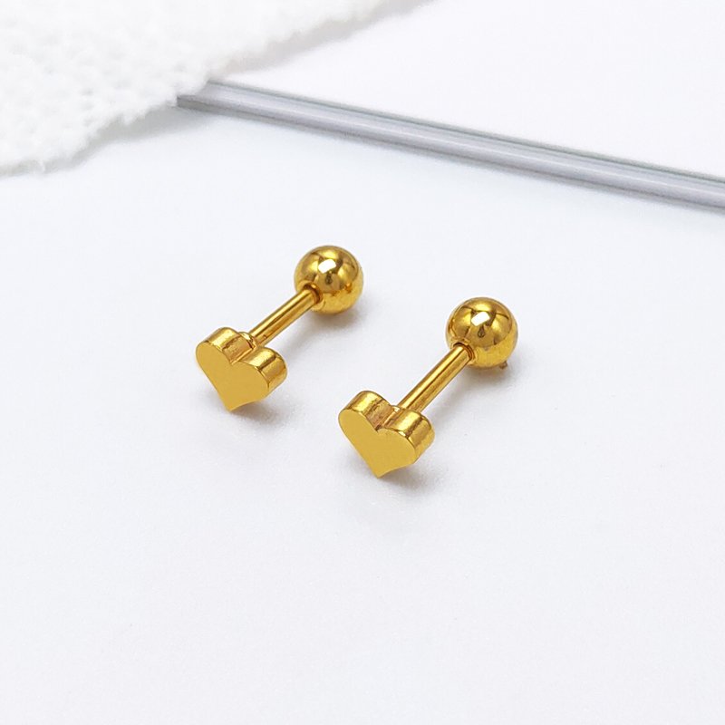 Love Ear Nails, Women's Summer Simple 2021 New Gold Earrings, Ins Style Sleep, Non Removable Ear Bone Nails