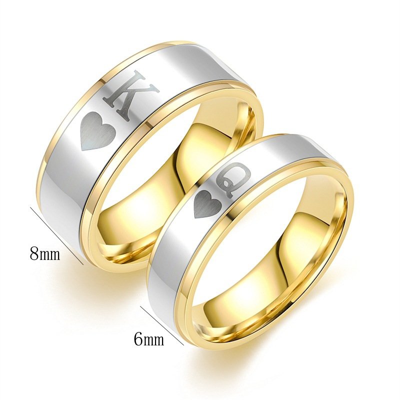 New couple ring, hip-hop personalized design, titanium steel men's and women's ring, niche stainless steel jewelry