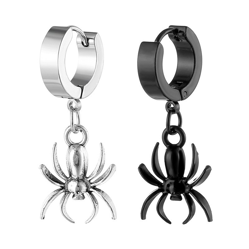 Titanium Steel Stainless Steel Earrings Spider Pendant Ear Buckle Ear Bone Ring Ear Pendant Titanium Steel Ear Bone Buckle Earrings