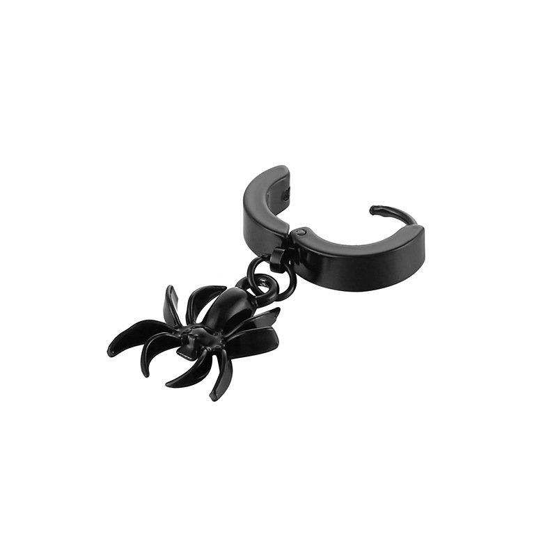 Titanium Steel Stainless Steel Earrings Spider Pendant Ear Buckle Ear Bone Ring Ear Pendant Titanium Steel Ear Bone Buckle Earrings