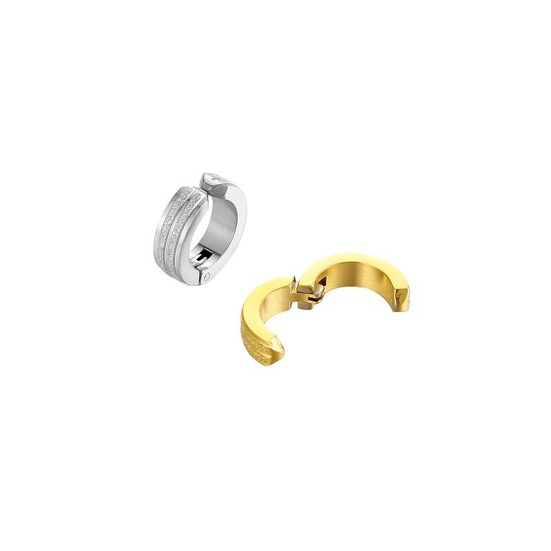 Titanium steel ear clips, ear bone clips, fake earrings, step pressed sand ear clips, ear clips without ear holes, Korean version fashionable earrings