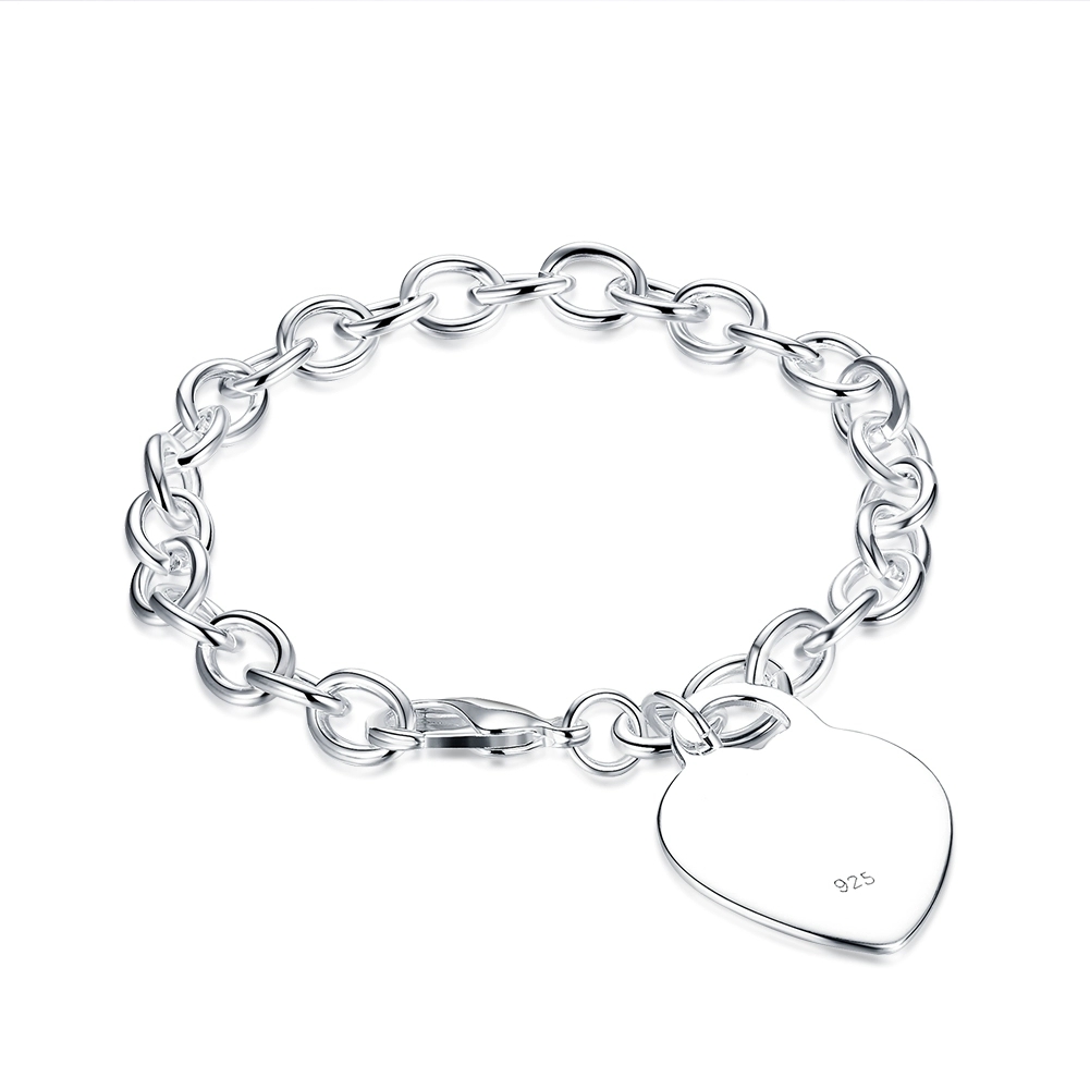 925 silver bracelet, women's pure silver, European and American fashion hang tag, best friend bracelet, Instagram niche design, internet celebrity accessories, jewelry