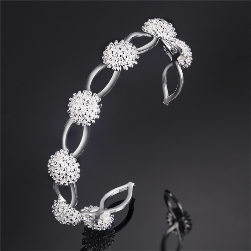 S925 Silver Bracelet for Women, European and American Fashion, Geometric Bracelet, Simple and Personalized, Adjustable Handpiece, Internet Celebrity Jewelry