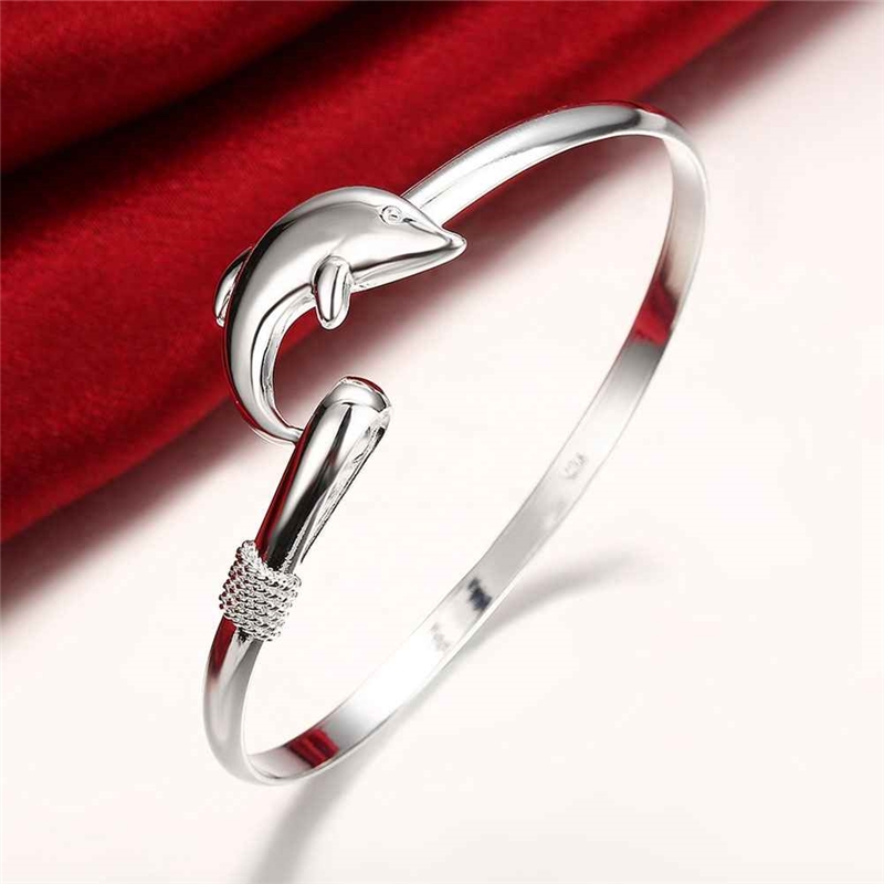 S925 Silver Bracelet for Women, European and American Fashion, Geometric Bracelet, Simple and Personalized, Adjustable Handpiece, Internet Celebrity Jewelry